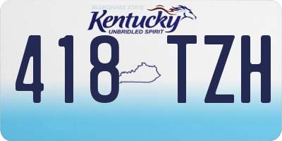 KY license plate 418TZH