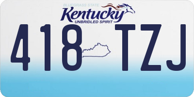 KY license plate 418TZJ