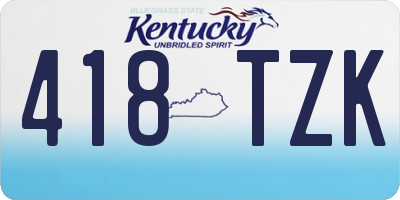 KY license plate 418TZK