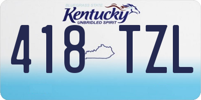 KY license plate 418TZL