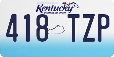 KY license plate 418TZP