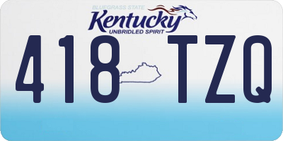 KY license plate 418TZQ