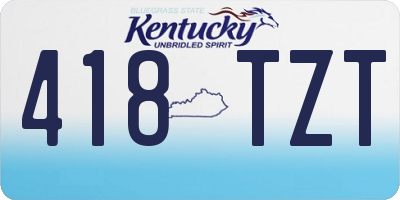 KY license plate 418TZT