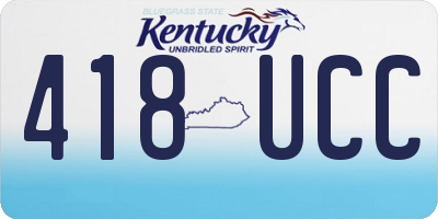 KY license plate 418UCC