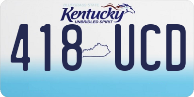 KY license plate 418UCD