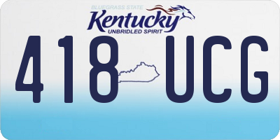 KY license plate 418UCG