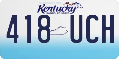 KY license plate 418UCH