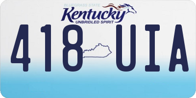 KY license plate 418UIA