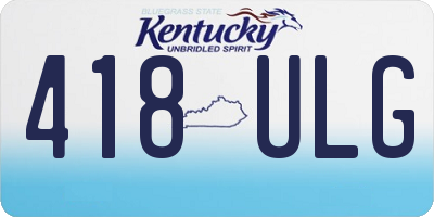 KY license plate 418ULG