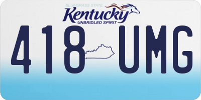 KY license plate 418UMG