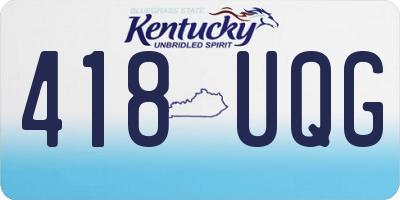KY license plate 418UQG