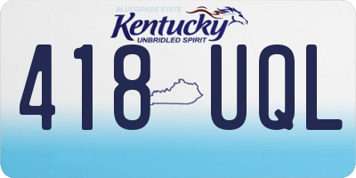 KY license plate 418UQL