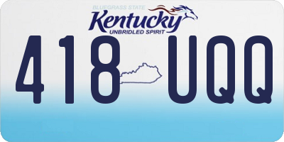 KY license plate 418UQQ