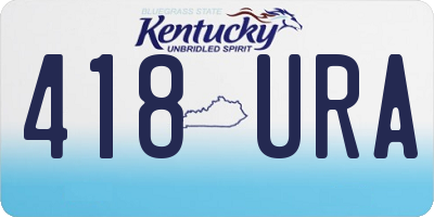 KY license plate 418URA