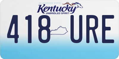 KY license plate 418URE