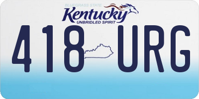 KY license plate 418URG