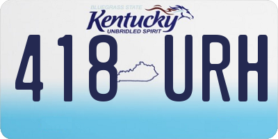 KY license plate 418URH