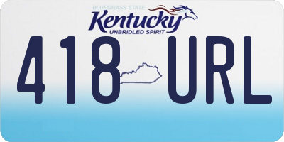 KY license plate 418URL