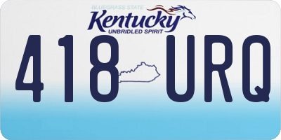 KY license plate 418URQ