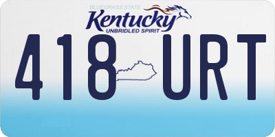 KY license plate 418URT