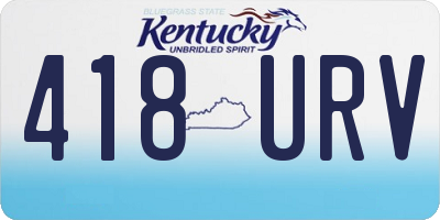 KY license plate 418URV