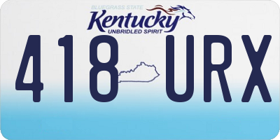 KY license plate 418URX