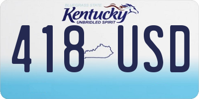 KY license plate 418USD