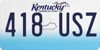 KY license plate 418USZ