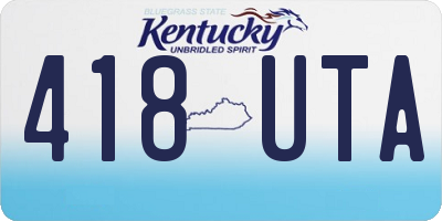 KY license plate 418UTA