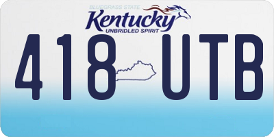 KY license plate 418UTB