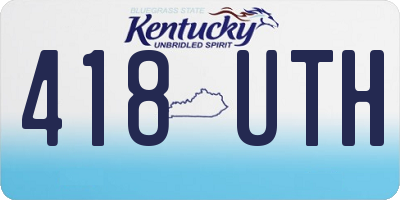 KY license plate 418UTH