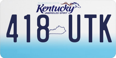 KY license plate 418UTK