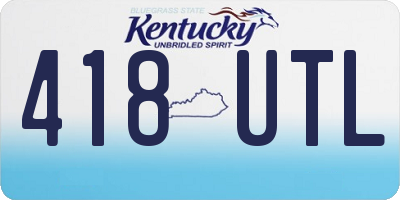 KY license plate 418UTL