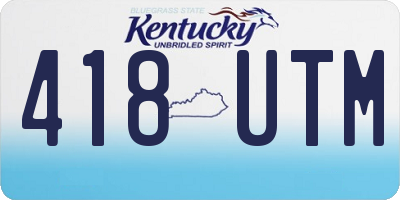 KY license plate 418UTM