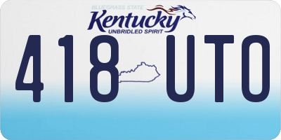 KY license plate 418UTO