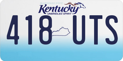 KY license plate 418UTS