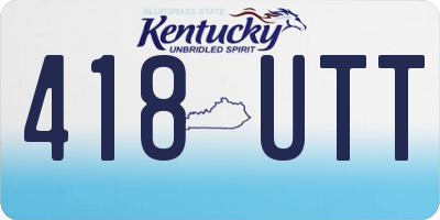 KY license plate 418UTT