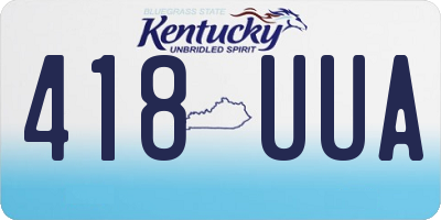 KY license plate 418UUA