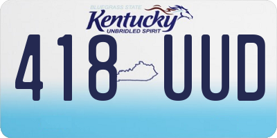 KY license plate 418UUD