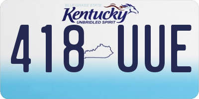 KY license plate 418UUE