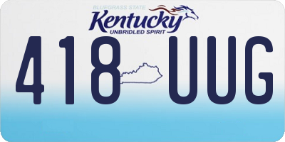 KY license plate 418UUG