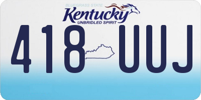 KY license plate 418UUJ