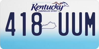 KY license plate 418UUM
