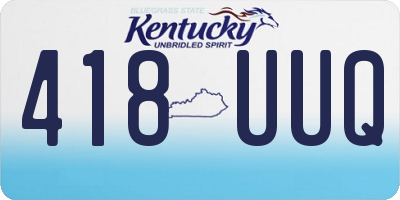 KY license plate 418UUQ