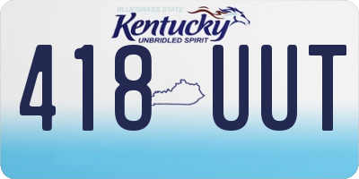 KY license plate 418UUT