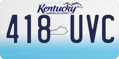 KY license plate 418UVC