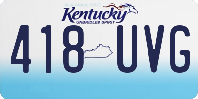 KY license plate 418UVG