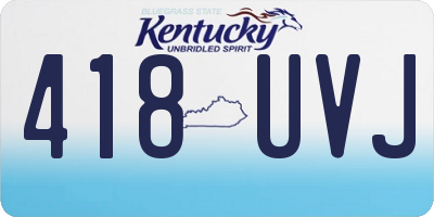 KY license plate 418UVJ
