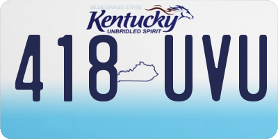 KY license plate 418UVU