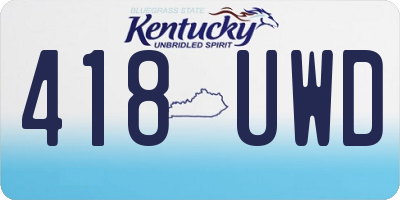 KY license plate 418UWD